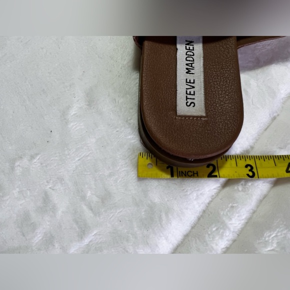 Steve Madden Athens rose gold sandals size 8.5  Athens Strappy Flat Faux Leather - Picture 8 of 16